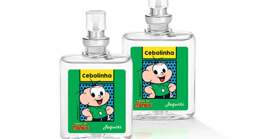 Frasco de perfume do cebolinha. Reprodução/Jequiti.